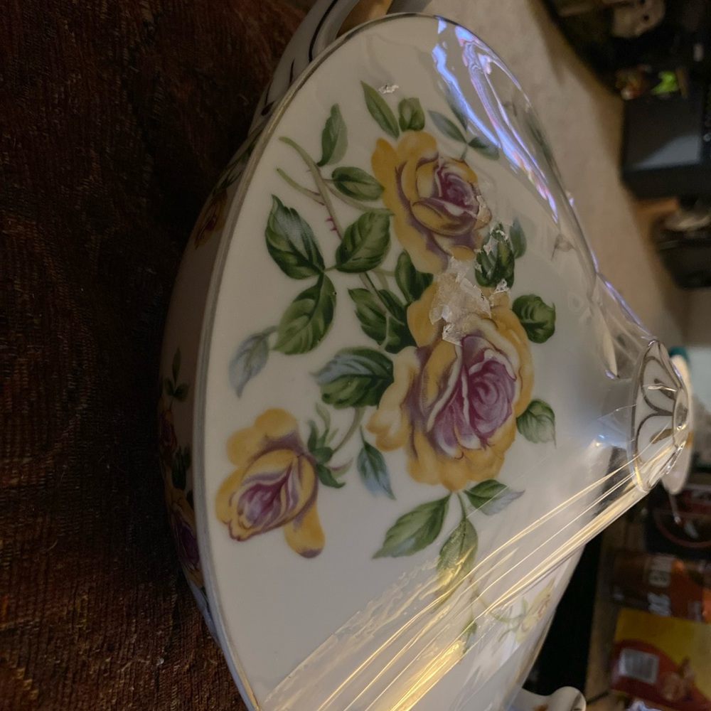 Floral Porcelain Serving Dish